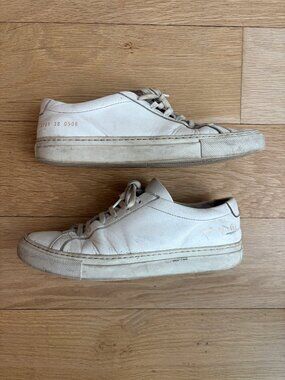 Common Projects Shoes Womens 38 / 8 White Leather Achilles Low Top Sneakers